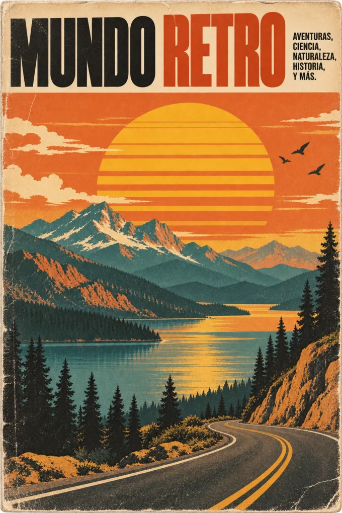 Portada de una revista retro